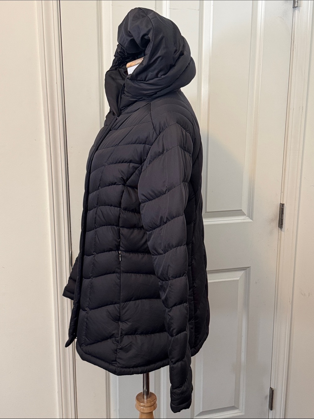 Patagonia Women's Black Down Hooded Quilted Puffer Jacket - Picture 2 of 9